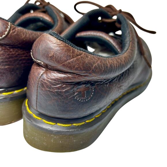 Dr Martens Oxford Boston Loafers Leather Docs Chunky Street Buster Brown 11 - Picture 6 of 11
